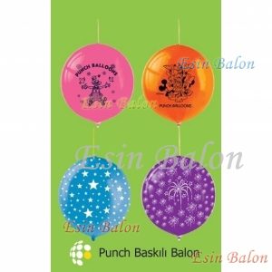 Baskılı punch balon / 0539 :725 55 88